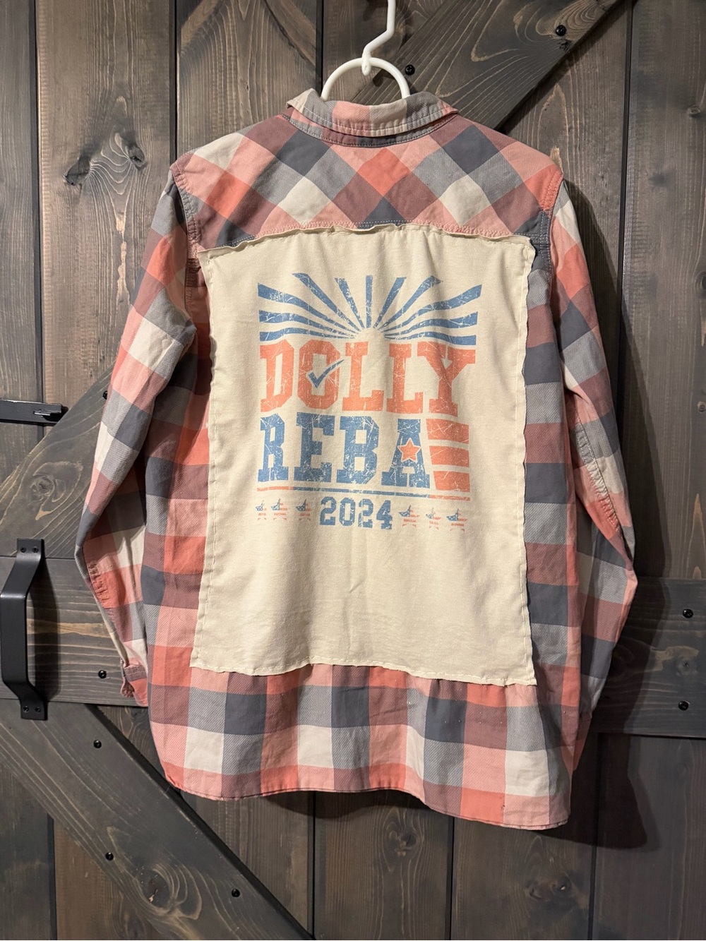 Upcycled Dolly Reba Plaid Carhartt Shirt XL